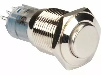 Interrupteur rond m�tallique haut spdt 1no 1nc (R1710)