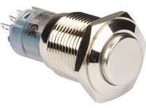 Interrupteur rond métallique haut spdt 1no 1nc (R1710)