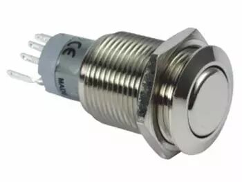 Interrupteur rond m�tallique spdt 1no 1nc (R1610)
