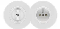 Interrupteur rotatif Permutateur bakelite/duroplaste blanc (186887)