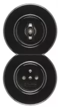 Interrupteur rotatif Permutateur bakelite noire (186884)