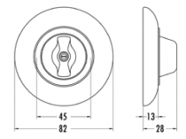 Interrupteur rotatif porcelaine va-et-vient (186880)