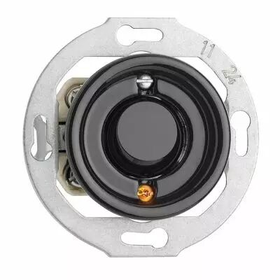 Interrupteur simple allumage THPG en porcelaine avec lampe � incandescence noire (174015)