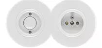 Interrupteur simple bakelite/duroplaste blanc (176407)