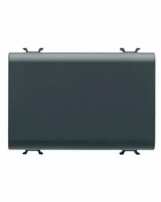 Interrupteur unipolaire 250v ac - 16ax - neutre - 3 modules - noir - chorus