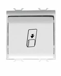 Interrupteur universel � badge - 1p no 16ax - lumineux - 2 modules - blanc - chorus