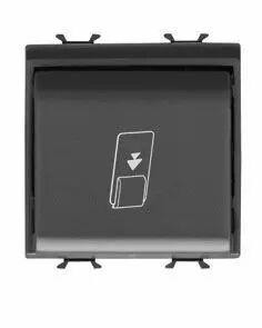 Interrupteur universel � badge - 1p no 16ax - lumineux - 2 modules - noir - chorus