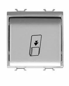 Interrupteur universel � badge - 1p no 16ax - lumineux - 2 modules - titane - chorus