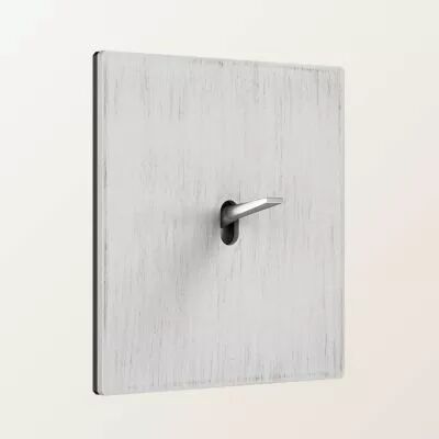 Interrupteur va-et-vient avec plaque blanc patin� et levier en nickel - Font Barcelona 5.1