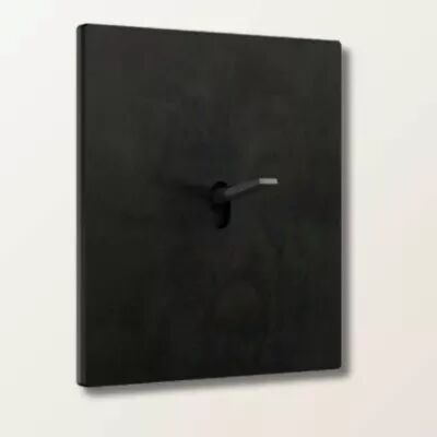 Interrupteur va-et-vient avec plaque en fer br�l� et levier noir mat - Font barcelona 5.1