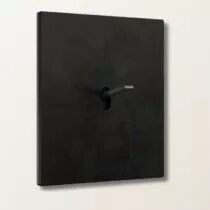 Interrupteur va-et-vient avec plaque en fer brûlé et levier noir mat - Font barcelona 5.1