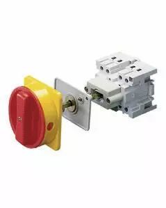 Interrupteurs rotatifs - pour tableau - commande - poign�e rouge - 4p 3m en50022 16a - ip65