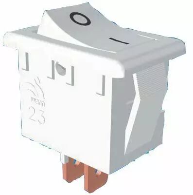 Intrupteur a bascule clipsable non lumineux 1t noir/blanc
