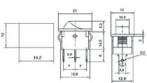 Intrupteur a bascule cordon de securite a lumiere orange 2t 250v15a