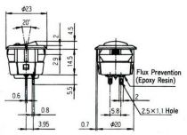 Intrupteur rond a bascule 1rt lumineux + diode rouge