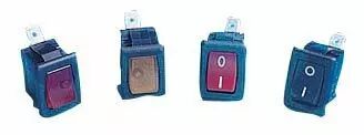 Inverseur a bascule on/on non lumineux noir unipolaire 250v 19,3x13,2 mm
