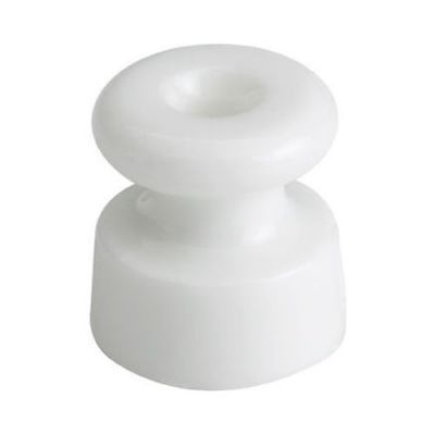 Isolateur porcelaine pour cable tress (25 u.) Porcelaine blanche Garby 19x20 mm