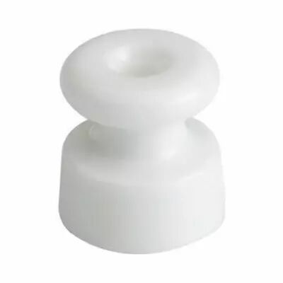 Isolateur porcelaine pour cable tress� (Lot de 5) Garby & Dimbler �19x20 mm Porcelaine blanche (30913172)