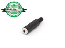 3.5mm jacks female - black - high quality