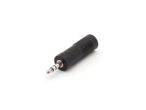 Fiche femelle 6.35mm stereo vers jack male 3.5mm stereo