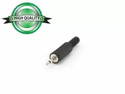 Jack male 2.5mm mono - plastique noir (CA001H)