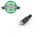 Jack male 2.5mm mono - plastique noir (CA001H)