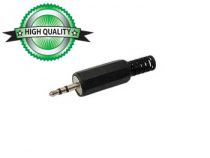 Jack male 2.5mm stereo - plastique noir (CA002)