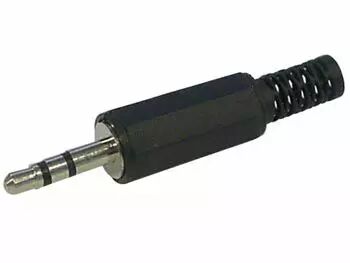 Jack male 3.5mm stereo plastique noir (CA111)