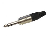 Jack male professionnel 6.35mm stereo - noir (CA028B)