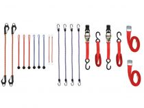 Jeu avec sangles d\'arrimage à cliquet et tendeurs - 18 pcs (ARATS2)