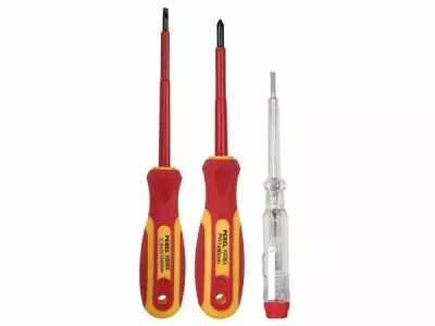 Jeu de 2 tournevis isol�s + testeur de tension (HSET22)