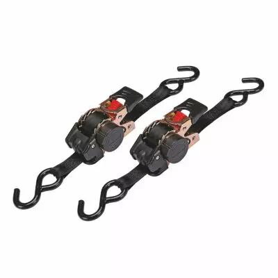 JEU DE 2 x SANGLE D\'ARRIMAGE � CLIQUET - 300 kg - 3 m x 25 mm (ARAT11X2)
