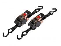JEU DE 2 x SANGLE D\'ARRIMAGE À CLIQUET - 300 kg - 3 m x 25 mm (ARAT11X2)