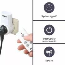 Jeu de 3 prises t&eacute;l&eacute;command&eacute;es (7500-3N2)