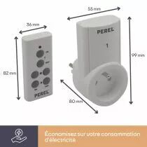 Jeu de 3 prises t&eacute;l&eacute;command&eacute;es (7500-3N2)