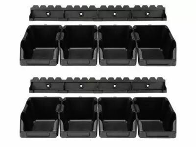 Jeu de bacs � bec - 8 pcs - 103 x 165 x 75 mm - noir (OMSB10SET)