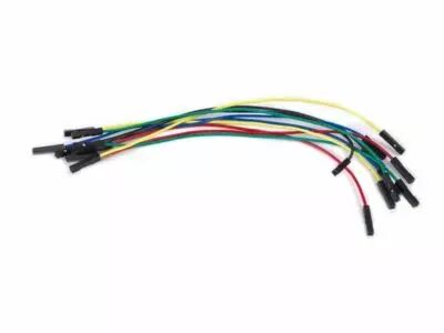 Jeu de c�bles de raccordement - 1 broche femelle / femelle - 5.9\  (15 cm) - 10 pcs (WJW012)
