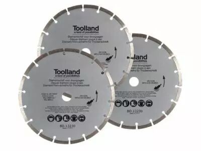 JEU DE DISQUES DE DIAMANT - 125 mm - SEGMENT� - 3 PI�CES