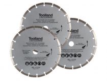 JEU DE DISQUES DE DIAMANT - 125 mm - SEGMENTÉ - 3 PIÈCES
