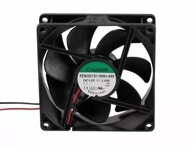 Kd1209pts1 ventilateur roulement a aiguilles 92x92x25 12vcc c�bles (BSS12/92)