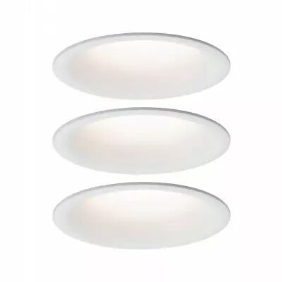 Kit  spot encastr� Cymbal Coin fixe gra non �bloui LED 3x6,8W/530lm 230V 2700K blanc d�poli (93415)