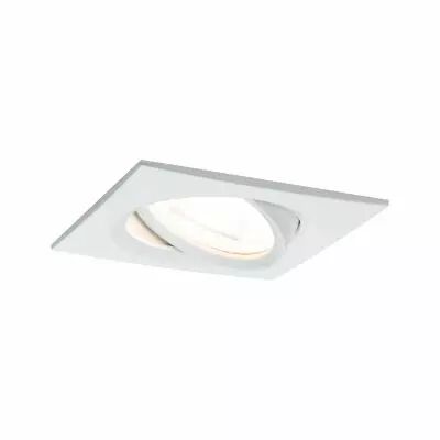 Kit  spot encastr� Nova carr� noir LED 3 nivgrad 1x6,5W 230V GU10 51mm Blanc d�poli/Alu zinc (93471)