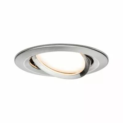 Kit  spot encastr� Nova Coin 3 niv grad rond noir LED 1x6,5W 2700K 230V Acier bross�/Alu zinc (93482)