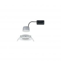 Kit  spot encastré Nova Coin 3 niv grad rond noir LED 1x6,5W 2700K 230V Blanc dépoli/Alu zinc (93484)