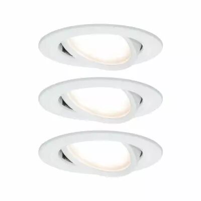 Kit  spot encastr� Nova Coin 3 niv grad rond noir LED 3x6,5W 2700K 230V Blanc d�poli/Alu zinc (93485)