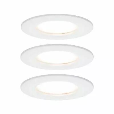 Kit  spot encastr� Nova Coin rond fixe LED 3x6,5W 2700K 230V Blanc d�poli/Alu zinc (93460)