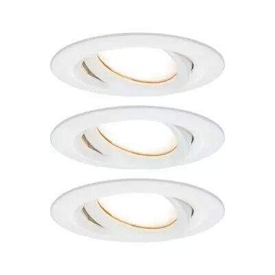 Kit  spot encastr� Nova Plus Coin grad IP65 rd Noir LED 3x6,8W 633lm 2700K Blanc d�poli/alu (93682)