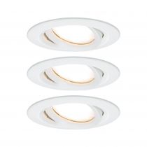 Kit  spot encastré Nova Plus Coin grad IP65 rd Noir LED 3x6,8W 633lm 2700K Blanc dépoli/alu (93682)