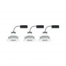 Kit  spot encastré Nova Plus Coin grad IP65 rd Noir LED 3x6,8W 633lm 2700K Blanc dépoli/alu (93682)