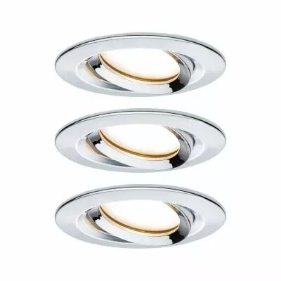 Kit  spot encastr� Nova Plus Coin grad IP65 rd Noir LED 3x6,8W 633lm 2700K Chrome/alu (93684)